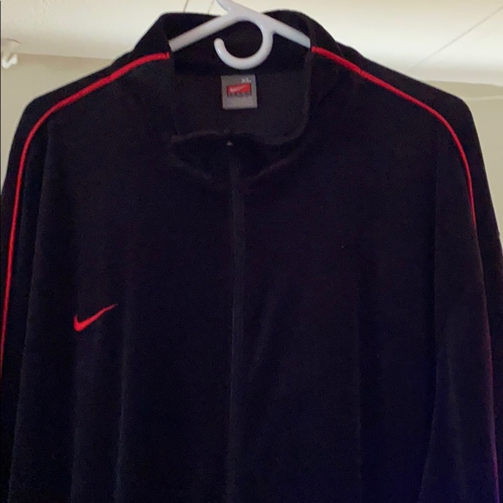 Nike velour zip up track jacket